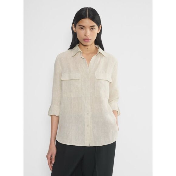 Babaton Utility Linen Blend Shirt - Picture 2 of 11